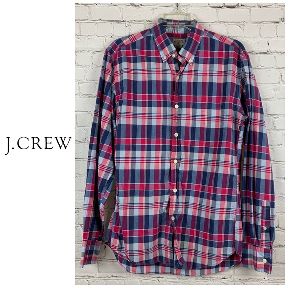 J Crew Summer Plaid Shirt Tailored by J Crew